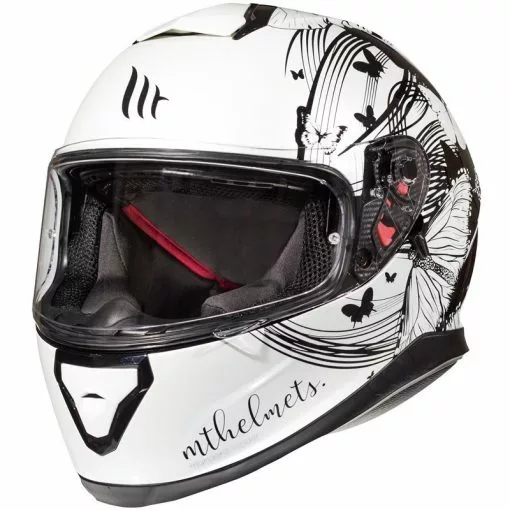 MT Helmets Casque De Moto Intégral Casques MT Thunder3 SV VLINDER A1 Blanc Brillant -MTT Helmets Magasin casque de moto integral casques mt thunder3 sv vlinder a1 blanc brillant 135692