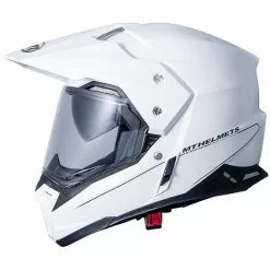 MT Helmets Casque De Moto Intégral Cross Enduro MT Casques Synchrony DuoSport SV Solid Glossy White