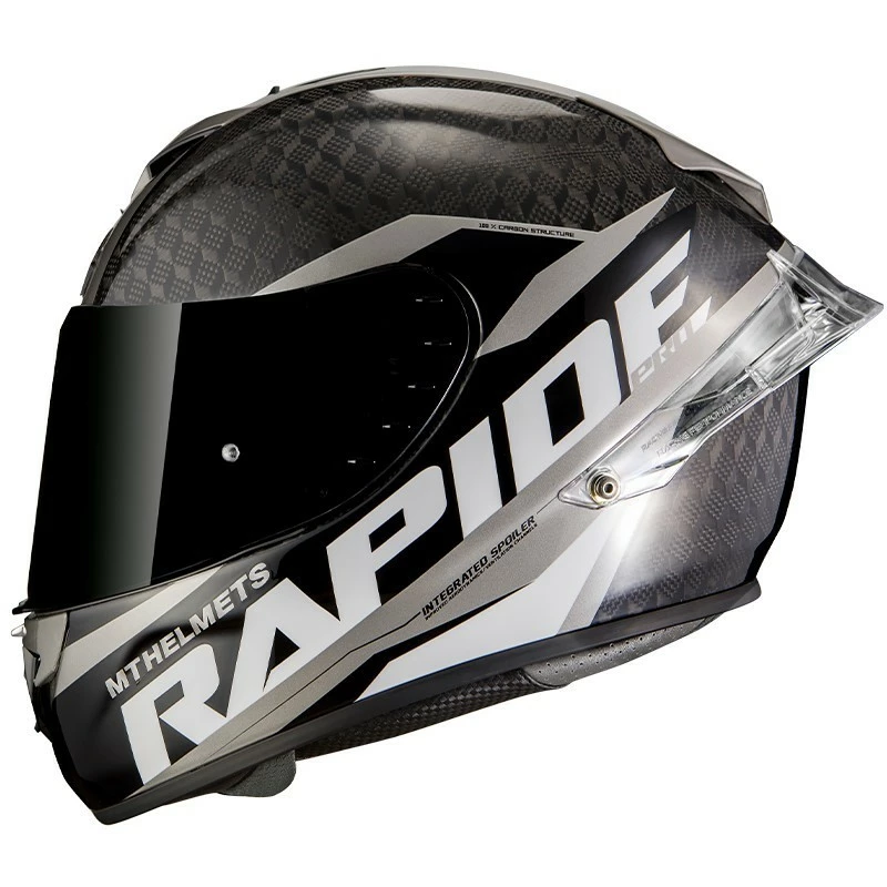 MT Helmets Casque De Moto Intégral En MT Casques Fibre RAPIDE PRO CARBON C2 Glossy Grey 3 MT Helmets Casque De Moto Intégral En MT Casques Fibre RAPIDE PRO CARBON C2 Glossy Grey