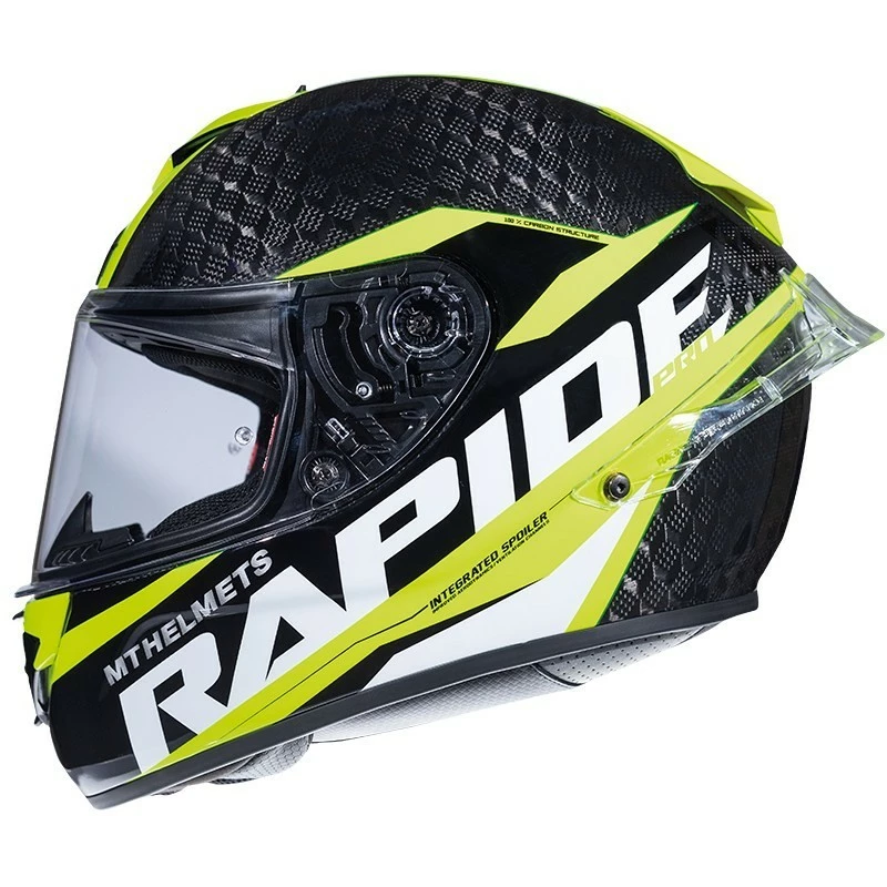 MT Helmets Casque De Moto Intégral En MT Casques Fibre RAPIDE PRO CARBON C3 Noir Jaune Fluo Brillant 3 MT Helmets Casque De Moto Intégral En MT Casques Fibre RAPIDE PRO CARBON C3 Noir Jaune Fluo Brillant