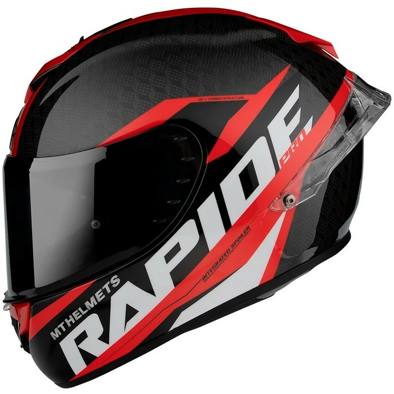 MT Helmets Casque De Moto Intégral En MT Casques Fibre RAPIDE PRO CARBON C5 Noir Rouge Brillant 4 MT Helmets Casque De Moto Intégral En MT Casques Fibre RAPIDE PRO CARBON C5 Noir Rouge Brillant – Image 2