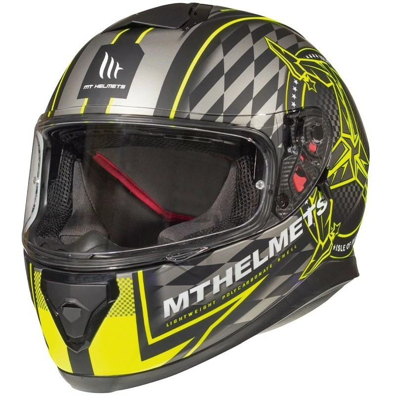 MT Helmets Casque De Moto Intégral MT Casques Thunder3 SV ISLE OF MAN A3 Noir Mat Fluo Jaune 3 MT Helmets Casque De Moto Intégral MT Casques Thunder3 SV ISLE OF MAN A3 Noir Mat Fluo Jaune