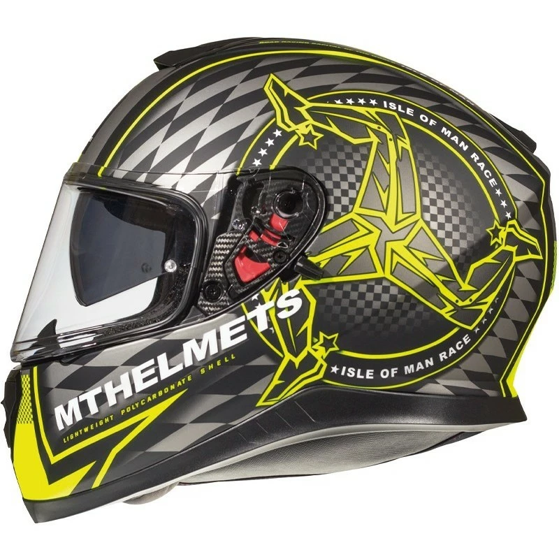 MT Helmets Casque De Moto Intégral MT Casques Thunder3 SV ISLE OF MAN A3 Noir Mat Fluo Jaune 4 MT Helmets Casque De Moto Intégral MT Casques Thunder3 SV ISLE OF MAN A3 Noir Mat Fluo Jaune – Image 2