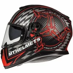 MT Helmets Casque De Moto Intégral MT Casques Thunder3 SV ISLE OF MAN B5 Matt Black Red -MTT Helmets Magasin casque de moto integral mt casques thunder3 sv isle of man b5 matt black red 70899