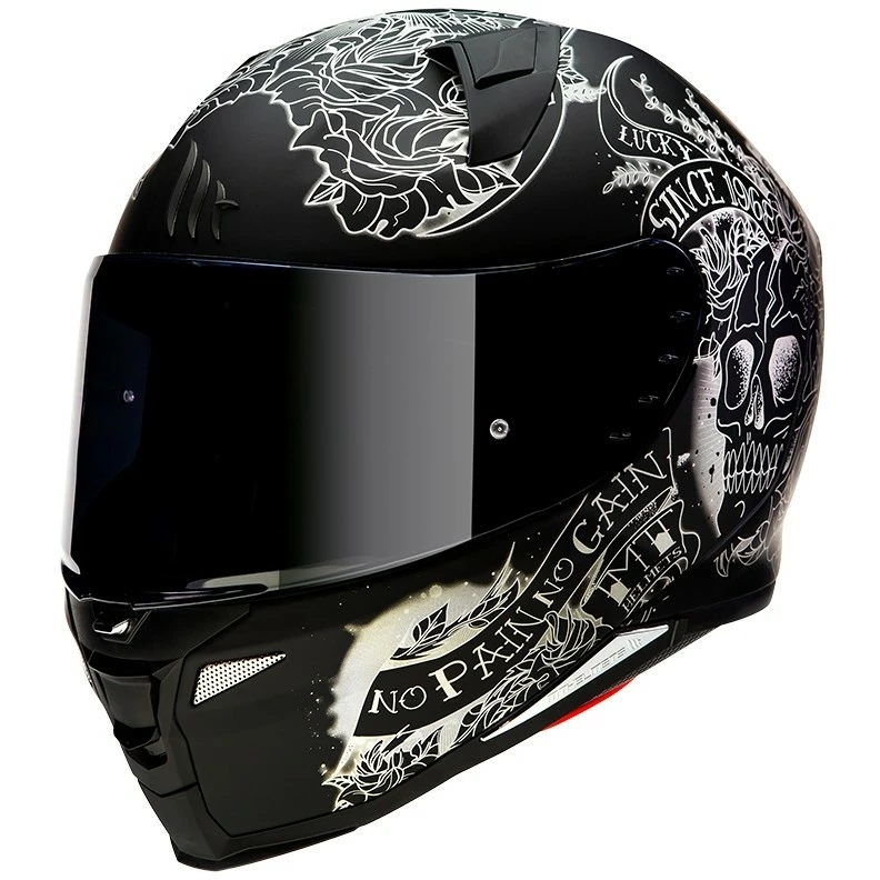 MT Helmets Casque De Moto Intégral Mt Helmet REVENGE 2 Skull & Roses A1 Matt Black 3 MT Helmets Casque De Moto Intégral Mt Helmet REVENGE 2 Skull & Roses A1 Matt Black