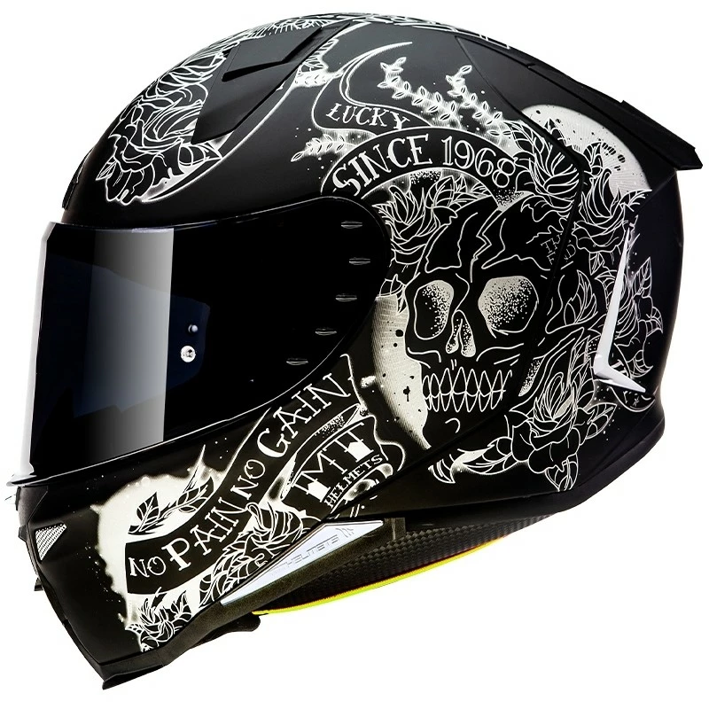 MT Helmets Casque De Moto Intégral Mt Helmet REVENGE 2 Skull & Roses A1 Matt Black 5 MT Helmets Casque De Moto Intégral Mt Helmet REVENGE 2 Skull & Roses A1 Matt Black – Image 3