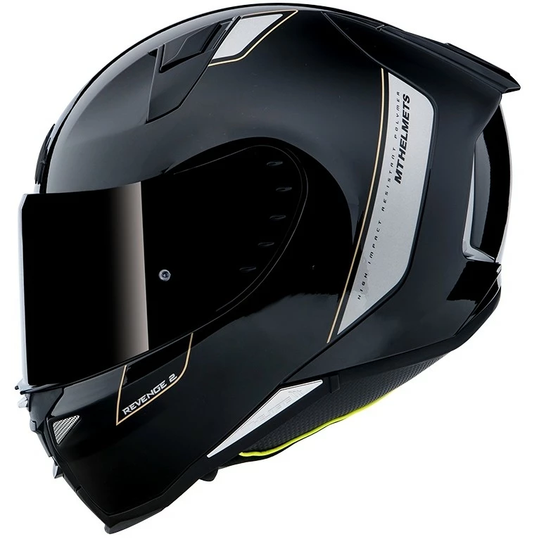 MT Helmets Casque De Moto Intégral Mt Helmet REVENGE 2 Solid A11 Glossy Black 4 MT Helmets Casque De Moto Intégral Mt Helmet REVENGE 2 Solid A11 Glossy Black – Image 2