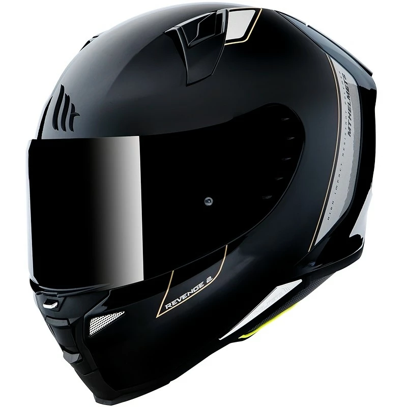 MT Helmets Casque De Moto Intégral Mt Helmet REVENGE 2 Solid A11 Glossy Black 3 MT Helmets Casque De Moto Intégral Mt Helmet REVENGE 2 Solid A11 Glossy Black