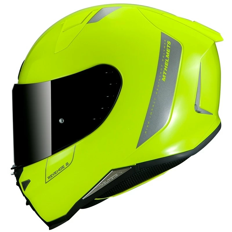 MT Helmets Casque De Moto Intégral Mt Helmet REVENGE 2 Solid A3 Solid Yellow Fluo 5 MT Helmets Casque De Moto Intégral Mt Helmet REVENGE 2 Solid A3 Solid Yellow Fluo – Image 3