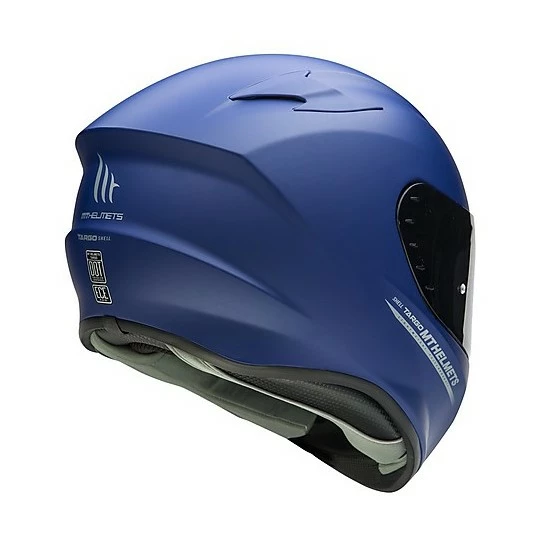 MT Helmets Casque De Moto Intégral Mt Helmet TARGO Solid A7 Matt Blue 6 MT Helmets Casque De Moto Intégral Mt Helmet TARGO Solid A7 Matt Blue – Image 4
