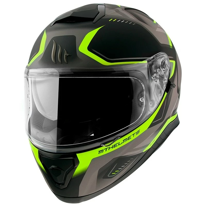 MT Helmets Casque De Moto Intégral Mt Helmet THUNDER 3 Sv TURBINE C3 Matt Black Fluo Yellow 5 MT Helmets Casque De Moto Intégral Mt Helmet THUNDER 3 Sv TURBINE C3 Matt Black Fluo Yellow – Image 3
