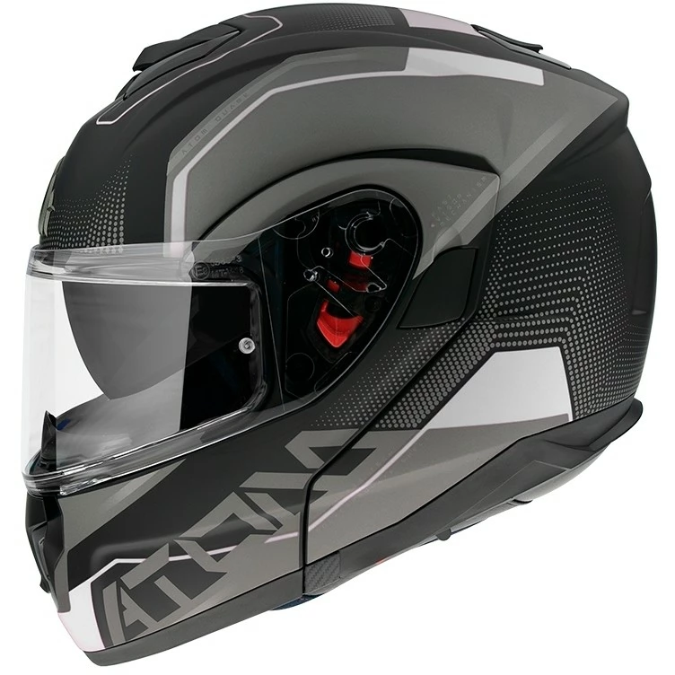 MT Helmets Casque De Moto Modulaire Approuvé P / J Mt Casque ATOM QUARK A0 Noir Blanc Brillant 4 MT Helmets Casque De Moto Modulaire Approuvé P / J Mt Casque ATOM QUARK A0 Noir Blanc Brillant – Image 2