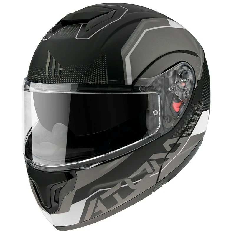 MT Helmets Casque De Moto Modulaire Approuvé P / J Mt Casque ATOM QUARK A0 Noir Blanc Brillant 5 MT Helmets Casque De Moto Modulaire Approuvé P / J Mt Casque ATOM QUARK A0 Noir Blanc Brillant – Image 3