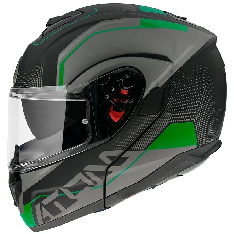 MT Helmets Casque De Moto Modulaire Approuvé P / J Mt Casque ATOM QUARK A6 Matt Black Fluo Green 4 MT Helmets Casque De Moto Modulaire Approuvé P / J Mt Casque ATOM QUARK A6 Matt Black Fluo Green – Image 2