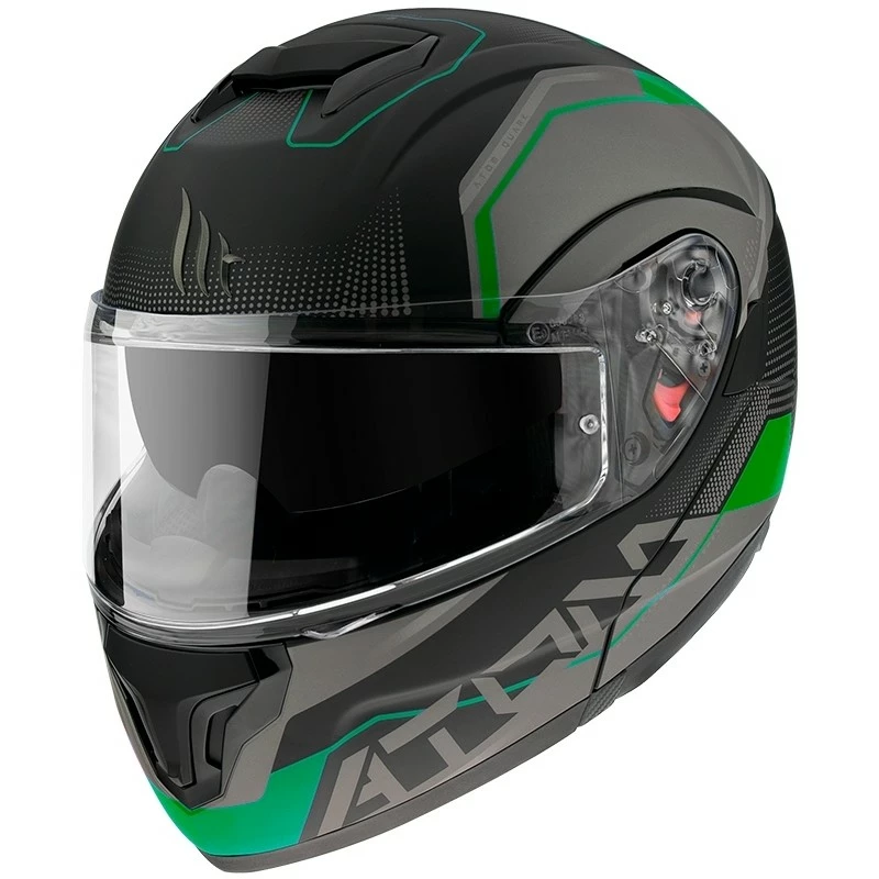 MT Helmets Casque De Moto Modulaire Approuvé P / J Mt Casque ATOM QUARK A6 Matt Black Fluo Green 5 MT Helmets Casque De Moto Modulaire Approuvé P / J Mt Casque ATOM QUARK A6 Matt Black Fluo Green – Image 3