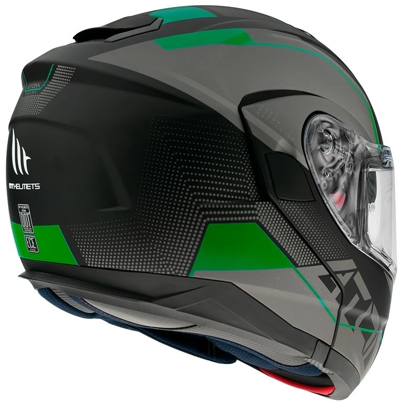 MT Helmets Casque De Moto Modulaire Approuvé P / J Mt Casque ATOM QUARK A6 Matt Black Fluo Green 6 MT Helmets Casque De Moto Modulaire Approuvé P / J Mt Casque ATOM QUARK A6 Matt Black Fluo Green – Image 4