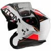 MT Helmets Casque De Moto Modulaire Approuvé P / J Mt Casque ATOM QUARK B5 Blanc Brillant Rouge -MTT Helmets Magasin casque de moto modulaire approuve p j mt casque atom quark b5 blanc brillant rouge 102719