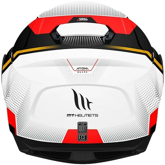 MT Helmets Casque De Moto Modulaire Approuvé P / J Mt Casque ATOM QUARK B5 Blanc Brillant Rouge 7 MT Helmets Casque De Moto Modulaire Approuvé P / J Mt Casque ATOM QUARK B5 Blanc Brillant Rouge – Image 5