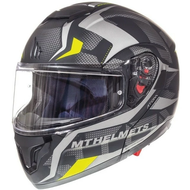 MT Helmets Casque De Moto Modulaire Approuvé P / J Mt Casque ATOM Sv Divergence A12 Matt Grey 4 MT Helmets Casque De Moto Modulaire Approuvé P / J Mt Casque ATOM Sv Divergence A12 Matt Grey – Image 2