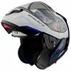 MT Helmets Casque De Moto Modulaire Approuvé P / J Mt Casque ATOM Sv OPENED B7 Blanc Noir Bleu Brillant