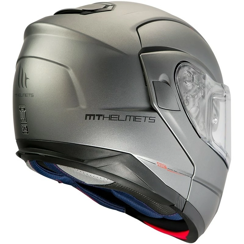 MT Helmets Casque De Moto Modulaire Approuvé P / J Mt Casque ATOM SV Solid Matt Grey 5 MT Helmets Casque De Moto Modulaire Approuvé P / J Mt Casque ATOM SV Solid Matt Grey – Image 3