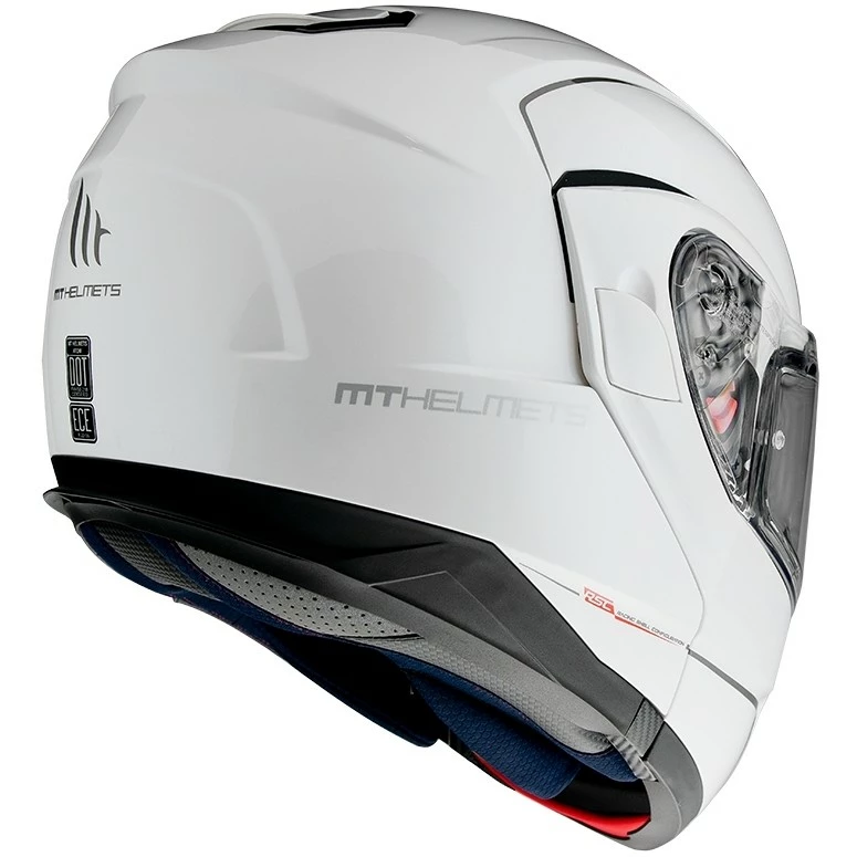 MT Helmets Casque De Moto Modulaire Approuvé P / J Mt Casque ATOM Sv Solid Pearl White 5 MT Helmets Casque De Moto Modulaire Approuvé P / J Mt Casque ATOM Sv Solid Pearl White – Image 3