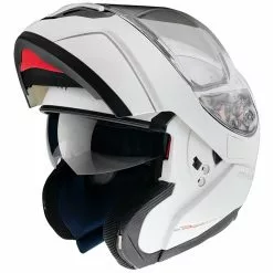 MT Helmets Casque De Moto Modulaire Approuvé P / J Mt Casque ATOM Sv Solid Pearl White