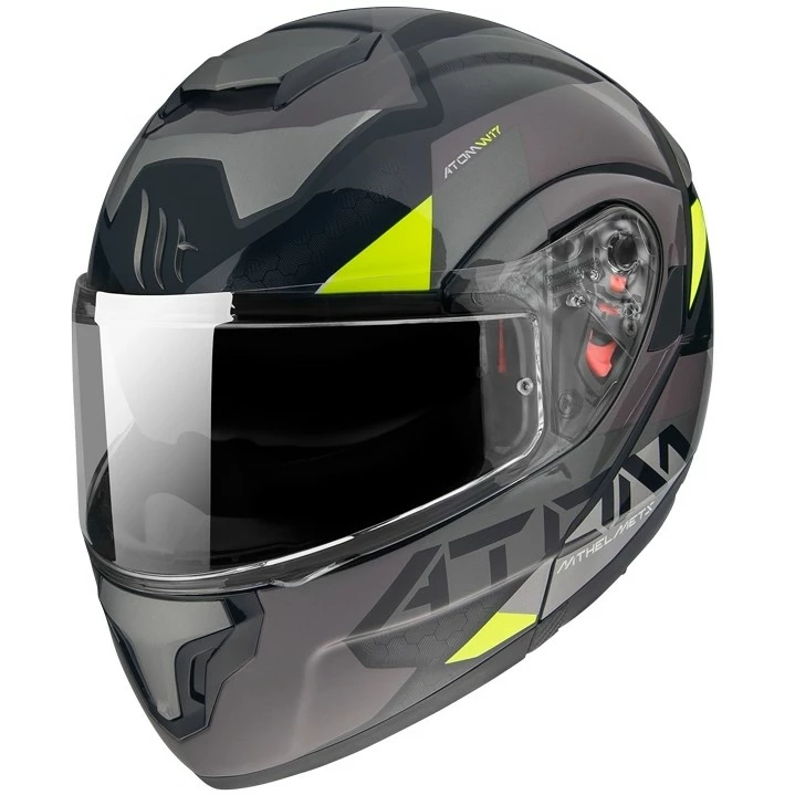 MT Helmets Casque De Moto Modulaire Approuvé P / J Mt Casque ATOM Sv W17 B2 Brillant Et Gris Mat 4 MT Helmets Casque De Moto Modulaire Approuvé P / J Mt Casque ATOM Sv W17 B2 Brillant Et Gris Mat – Image 2