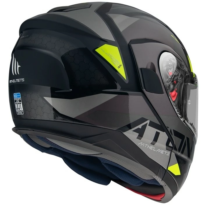 MT Helmets Casque De Moto Modulaire Approuvé P / J Mt Casque ATOM Sv W17 B2 Brillant Et Gris Mat 6 MT Helmets Casque De Moto Modulaire Approuvé P / J Mt Casque ATOM Sv W17 B2 Brillant Et Gris Mat – Image 4
