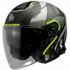 MT Helmets Casque Jet Mt Helmet THUNDER Sv Jet BOW A3 Matt Fluo Yellow -MTT Helmets Magasin casque jet mt helmet thunder sv jet bow a3 matt fluo yellow 103308