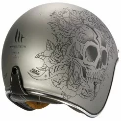 MT Helmets Casque Jet Vintage MT Casques Le Mans SV 2 Skull & Roses A2 Gris Mat 7 MT Helmets Casque Jet Vintage MT Casques Le Mans SV 2 Skull & Roses A2 Gris Mat -MTT Helmets Magasin casque jet vintage mt casques le mans sv 2 skull roses a2 gris mat 112717