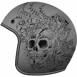 MT Helmets Casque Jet Vintage MT Casques Le Mans SV 2 Skull & Roses A2 Gris Mat 6 MT Helmets Casque Jet Vintage MT Casques Le Mans SV 2 Skull & Roses A2 Gris Mat -MTT Helmets Magasin casque jet vintage mt casques le mans sv 2 skull roses a2 gris mat 55862