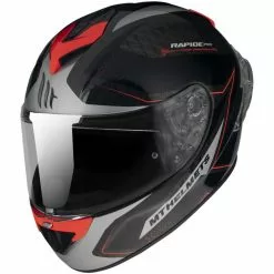 MT Helmets Casque Moto Intégral Casque Mt RAPIDE PRO MASTER B5 Rouge Fluo Brillant