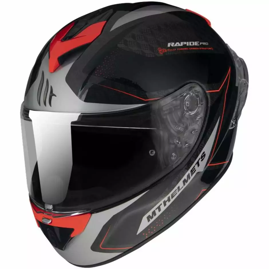 MT Helmets Casque Moto Intégral Casque Mt RAPIDE PRO MASTER B5 Rouge Fluo Brillant 3 MT Helmets Casque Moto Intégral Casque Mt RAPIDE PRO MASTER B5 Rouge Fluo Brillant