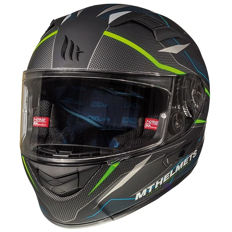 MT Helmets Casque Moto Intégral MT Casques KRE SV Double Visor Fibre Intrepid C1 Noir Vert Fluo Mat 3 MT Helmets Casque Moto Intégral MT Casques KRE SV Double Visor Fibre Intrepid C1 Noir Vert Fluo Mat