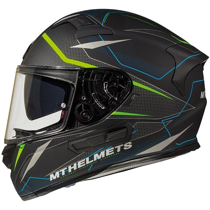 MT Helmets Casque Moto Intégral MT Casques KRE SV Double Visor Fibre Intrepid C1 Noir Vert Fluo Mat 4 MT Helmets Casque Moto Intégral MT Casques KRE SV Double Visor Fibre Intrepid C1 Noir Vert Fluo Mat – Image 2