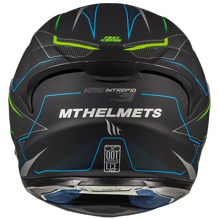 MT Helmets Casque Moto Intégral MT Casques KRE SV Double Visor Fibre Intrepid C1 Noir Vert Fluo Mat 5 MT Helmets Casque Moto Intégral MT Casques KRE SV Double Visor Fibre Intrepid C1 Noir Vert Fluo Mat – Image 3