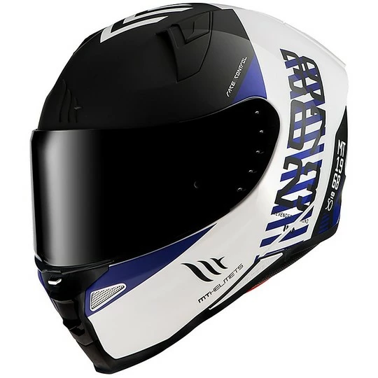 MT Helmets Casque Moto Intégral Mt Helmet REVENGE 2 CHRONO A7 Blanc Matt Blue 3 MT Helmets Casque Moto Intégral Mt Helmet REVENGE 2 CHRONO A7 Blanc Matt Blue