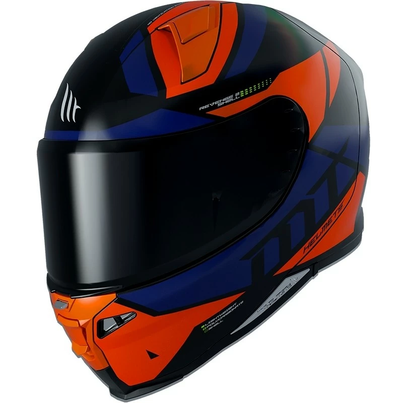 MT Helmets Casque Moto Intégral Mt Helmet REVENGE 2 SCALPEL A4 Glossy Fluo Orange 3 MT Helmets Casque Moto Intégral Mt Helmet REVENGE 2 SCALPEL A4 Glossy Fluo Orange