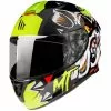 MT Helmets Casque Moto Intégral Mt Helmet TARGO Crazy Dog G3 Glossy Fluo Yellow