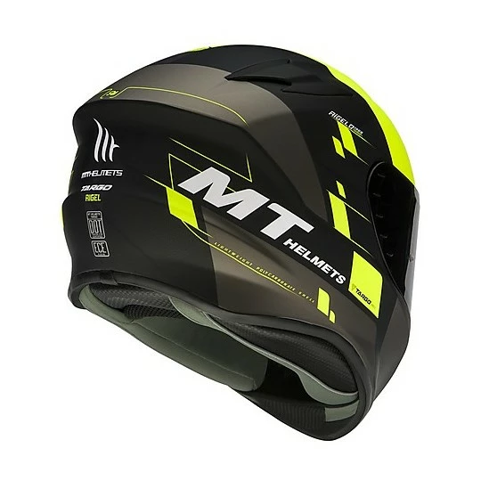 MT Helmets Casque Moto Intégral Mt Helmet TARGO Rigel A3 Matt Fluo Yellow 5 MT Helmets Casque Moto Intégral Mt Helmet TARGO Rigel A3 Matt Fluo Yellow – Image 3