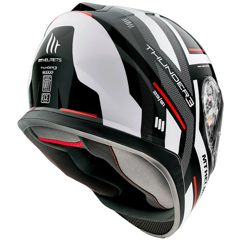 MT Helmets Casque Moto Intégral Mt Helmet THUNDER 3 Sv CARRY E0 Glossy White 4 MT Helmets Casque Moto Intégral Mt Helmet THUNDER 3 Sv CARRY E0 Glossy White – Image 2