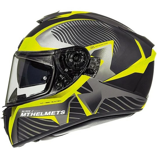 Casque Moto Intégral MT Helmets Blade 2 Evo Double Visor B4 Blaster Jaune Fluo 3 Casque Moto Intégral MT Helmets Blade 2 Evo Double Visor B4 Blaster Jaune Fluo