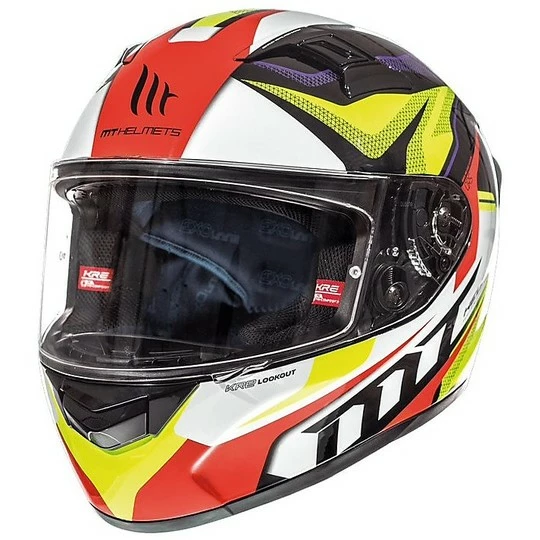 Casque Moto Intégral MT Helmets KRE En Fibre G4 LookOut Jaune Fluo 3 Casque Moto Intégral MT Helmets KRE En Fibre G4 LookOut Jaune Fluo