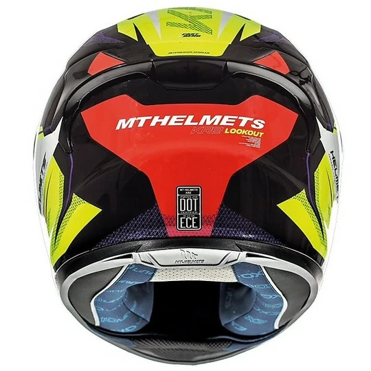 Casque Moto Intégral MT Helmets KRE En Fibre G4 LookOut Jaune Fluo 6 Casque Moto Intégral MT Helmets KRE En Fibre G4 LookOut Jaune Fluo – Image 4