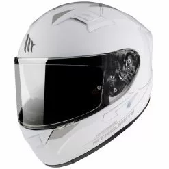 Casque Moto Intégral MT Helmets KRE SV En Fibre De Visière Double Blanc Nacré