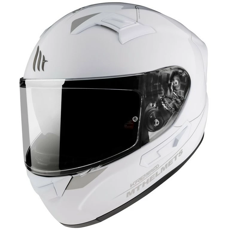 Casque Moto Intégral MT Helmets KRE SV En Fibre De Visière Double Blanc Nacré 3 Casque Moto Intégral MT Helmets KRE SV En Fibre De Visière Double Blanc Nacré
