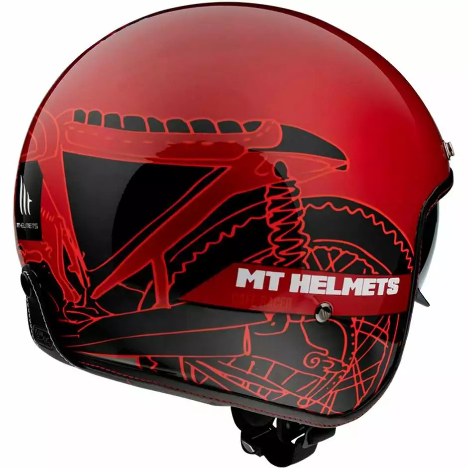 MT Helmets Casque Moto Jet Custom MT Casques Le Mans 2 SV CAFE 'RACER B5 Rouge Mat 4 MT Helmets Casque Moto Jet Custom MT Casques Le Mans 2 SV CAFE 'RACER B5 Rouge Mat – Image 2