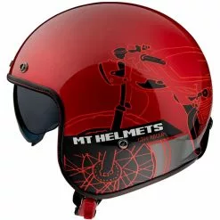 MT Helmets Casque Moto Jet Custom MT Casques Le Mans 2 SV CAFE 'RACER B5 Rouge Mat 7 MT Helmets Casque Moto Jet Custom MT Casques Le Mans 2 SV CAFE 'RACER B5 Rouge Mat -MTT Helmets Magasin casque moto jet custom mt casques le mans 2 sv cafe racer b5 rouge mat 129447