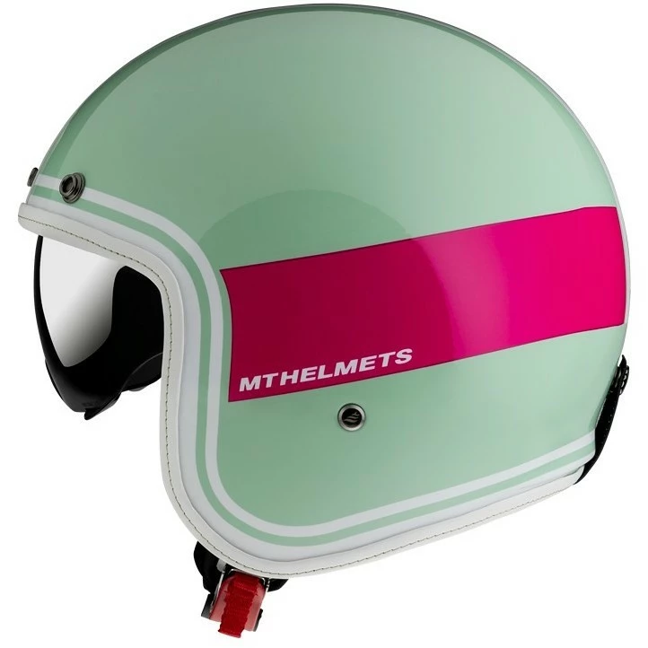 MT Helmets Casque Moto Jet Custom MT Casques Le Mans 2 SV TANT D8 Glossy White Pink 4 MT Helmets Casque Moto Jet Custom MT Casques Le Mans 2 SV TANT D8 Glossy White Pink – Image 2